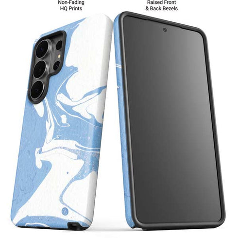 Marbleized Blue Galaxy S26 Ultra Impact Case