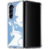 Marbleized Blue Galaxy Z Fold5 5G Clear Case