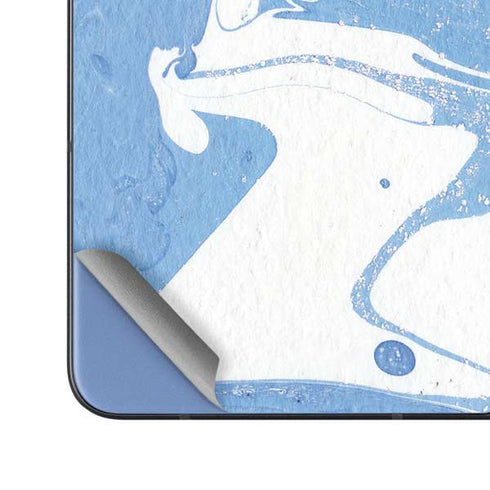 Marbleized Blue Galaxy Z Fold5 5G Skin