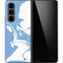 Marbleized Blue Galaxy Z Fold5 5G Skin