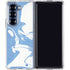 Marbleized Blue Galaxy Z Fold6 Clear Case