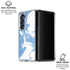 Marbleized Blue Galaxy Z Fold6 Clear Case