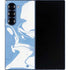 Marbleized Blue Galaxy Z Fold6 Skin