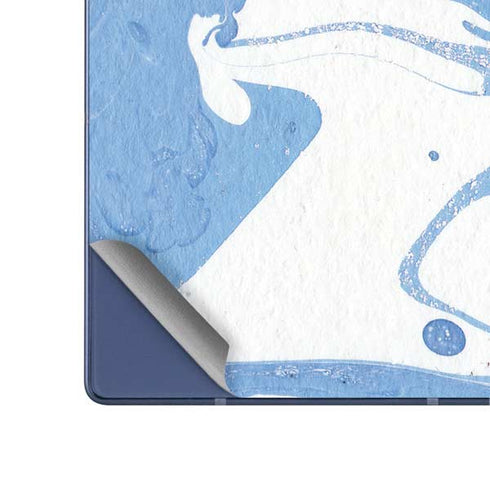 Marbleized Blue Galaxy Z Fold6 Skin