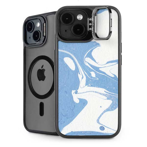 Marbleized Blue iPhone 14 Plus Kickstand Case