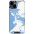 Marbleized Blue iPhone 15 Clear Case