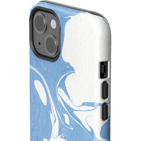 Marbleized Blue iPhone 15 Impact Case
