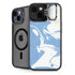 Marbleized Blue iPhone 15 Plus Kickstand Case