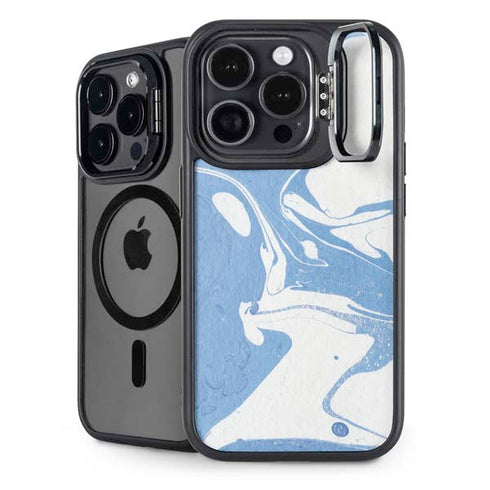 Marbleized Blue iPhone 15 Pro Kickstand Case