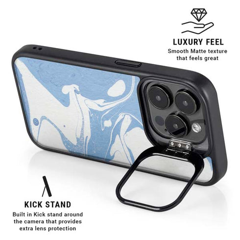 Marbleized Blue iPhone 15 Pro Max Kickstand Case