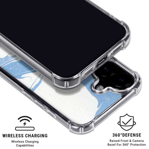 Marbleized Blue iPhone 16 MagSafe Case