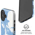 Marbleized Blue iPhone 16 Magsafe Impact Case
