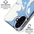 Marbleized Blue iPhone 16 Plus Clear Case