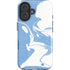 Marbleized Blue iPhone 16 Plus Impact Case