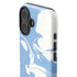 Marbleized Blue iPhone 16 Plus Impact Case