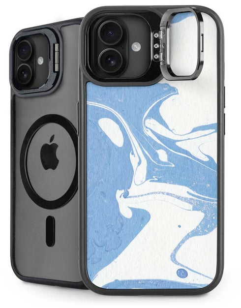 Marbleized Blue iPhone 16 Plus Kickstand Case