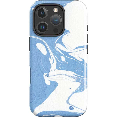 Marbleized Blue iPhone 16 Pro Magsafe Impact Case