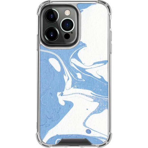 Marbleized Blue iPhone 16 Pro Max Clear Case