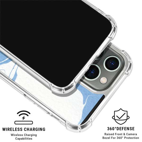 Marbleized Blue iPhone 16 Pro Max Clear Case