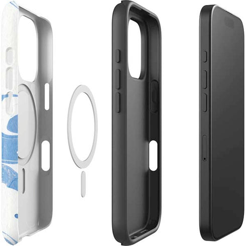 Marbleized Blue iPhone 16 Pro Max Magsafe Impact Case
