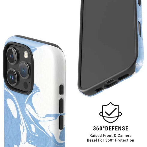 Marbleized Blue iPhone 16 Pro Max Magsafe Impact Case
