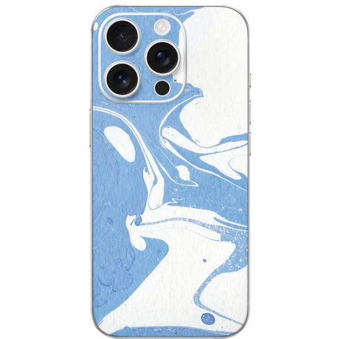 Marbleized Blue iPhone 16 Pro Skin
