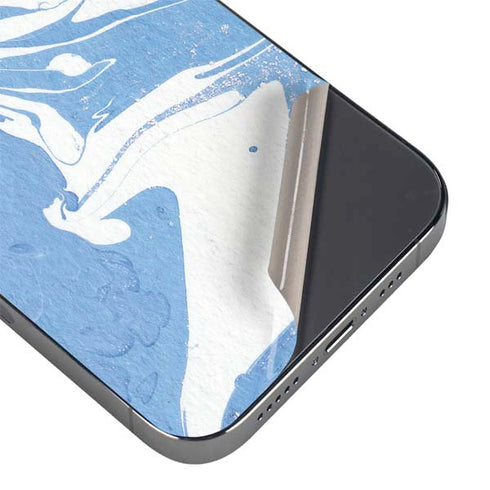 Marbleized Blue iPhone 16 Pro Skin
