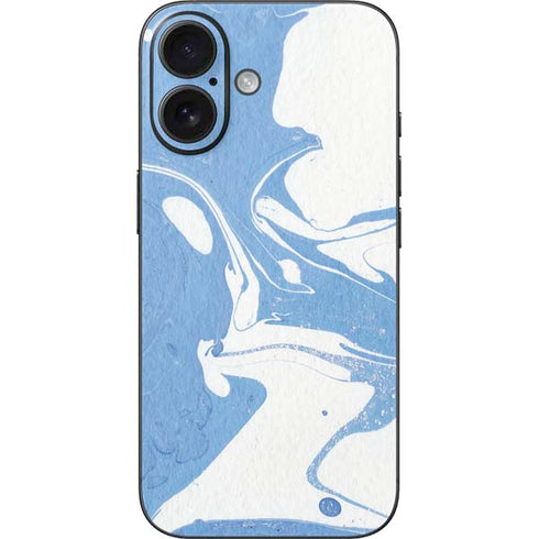 Marbleized Blue iPhone 16 Skin