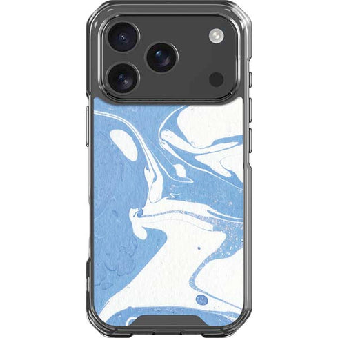 Marbleized Blue iPhone 18 Pro Clear Case