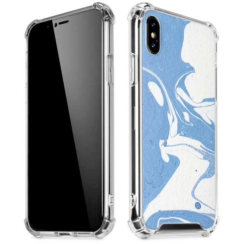 Marbleized Blue iPhone X/XS Clear Case