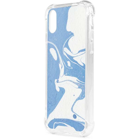 Marbleized Blue iPhone XS Clear Case
