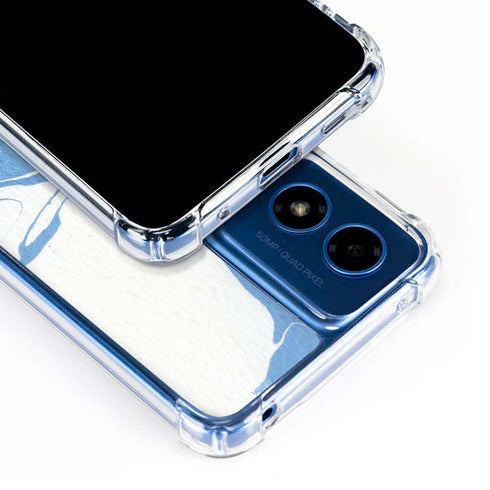 Marbleized Blue Moto G 5G (2024) Clear Case