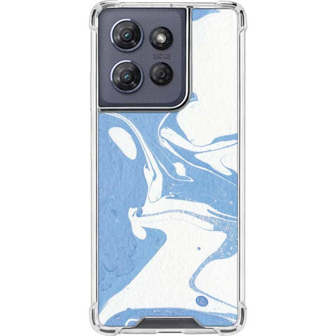 Marbleized Blue Moto G Power 5G (2025) Clear Case