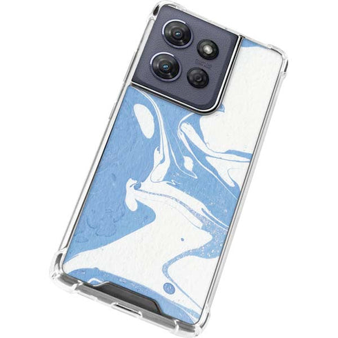 Marbleized Blue Moto G Power 5G (2025) Clear Case