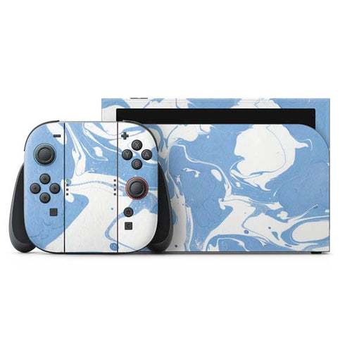 Marbleized Blue Nintendo Switch 2 (2025) with Joy-Con Skin