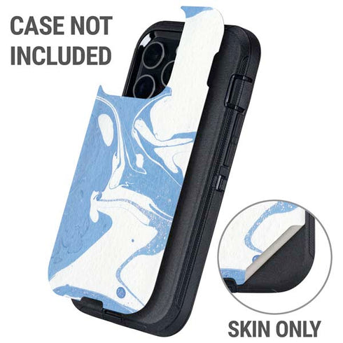 Marbleized Blue Otterbox Defender iPhone Skin