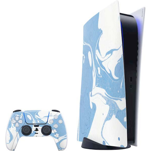 Marbleized Blue PlayStation PS5 Skins
