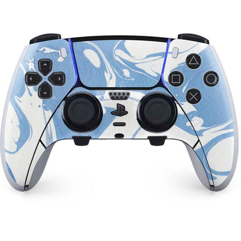 Marbleized Blue PS5 DualSense Edge Pro Controller Skin
