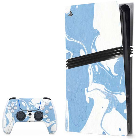 Marbleized Blue PS5 Pro Bundle Skin