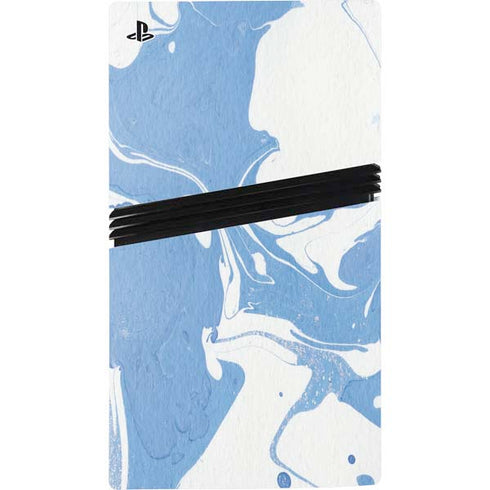 Marbleized Blue PS5 Pro Disk Console Skin