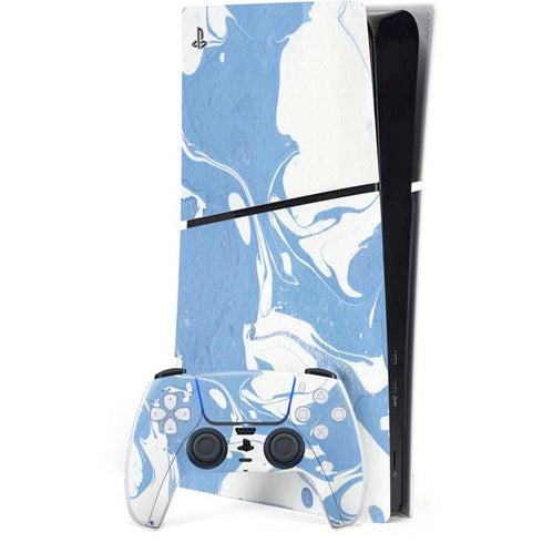 Marbleized Blue PlayStation PS5 Skins