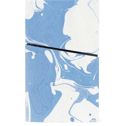 Marbleized Blue PS5 Slim Digital Edition Console Skin