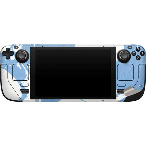 Marbleized Blue Steam Deck Handheld Gaming Computer Skin
