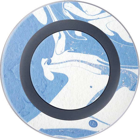 Marbleized Blue Wireless Charger Skin