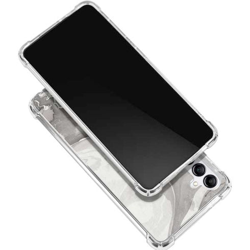 Marbleized Grey Galaxy A16 5G Clear Case