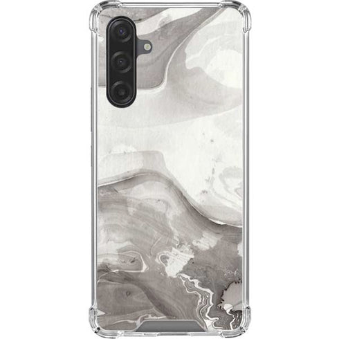 Marbleized Grey Galaxy A17 Clear Case
