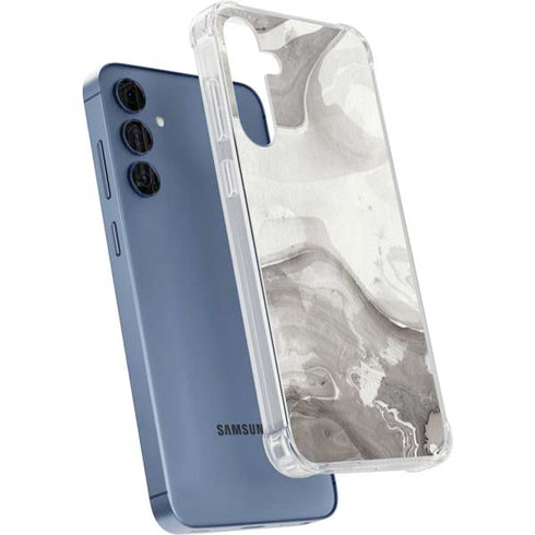 Marbleized Grey Galaxy A35 5G Clear Case