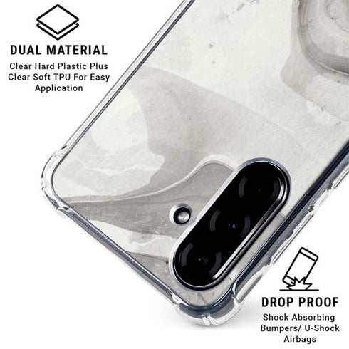 Marbleized Grey Galaxy A36 5G Clear Case