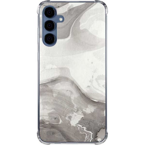 Marbleized Grey Galaxy A55 5G Clear Case