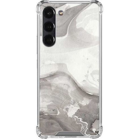 Marbleized Grey Galaxy S24 FE Clear Case